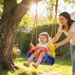 Altalena 3 in 1 evolutiva per bambini con schienale e barra a T rimovibili, per interno ed esterno, altezza regolabile