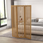 Paravent en bois ajouré séparateur de pièce closion intérieur pliable 3 panneaux en bois 120 x 170 cm naturel