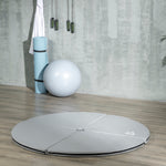 Alfombra plegable de pole dance - pole dance mat - alfombrilla de protección Ø 150 cm grosor 5 cm - revestimiento de plástico gris