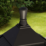Luminaire extérieur lampadaire sur pied solaire lampadaire lanterne classique LED 30 Lm 15 x 15 x 127 cm noir