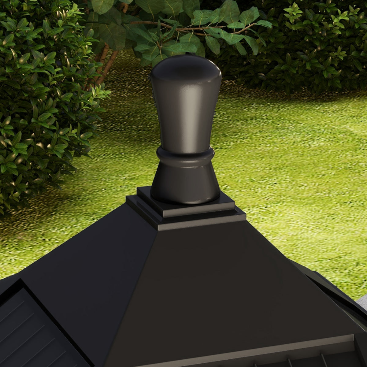Luminaire extérieur lampadaire sur pied solaire lampadaire lanterne classique LED 30 Lm 15 x 15 x 127 cm noir