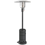 chauffage exterieur terrasse, parasol chauffant gaz portable 11 KW niveaux de chauffe réglable 82x82x223cm noir