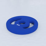Lot de 2 plaques de poids 2 x 3 kg disques d'haltères pour barres Ø 2,5 cm avec poignées faciles à saisir en métal, bleu