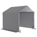 Abri de jardin 2 x 2 x 2 m abri vélo extérieur avec cadre en acier galvanisé, imperméable et résistant aux UV - gris