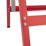 Lot de 2 tréteaux pliables télescopiques hauteur réglable 80-130 cm rouge