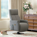 Fauteuil relax massant fauteuil de relaxation inclinable pivotant dossier et repose-pieds réglable 68,5x77x117cm gris