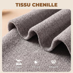 Lot de 2 Tabourets de Bar, Chaises de Bar Réglables en Hauteur, Assise Rembourrée en Chenille, Pivotant 360°, Gris