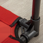 Lit surélevé pour chiens chats animaux de compagnie tissu oxford textilène micro-perforé 76 x 61 x 18 cm rouge et noir