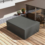 Housse salon de jardin extérieure bâche de protection extérieure anti-UV  en polyéthylène 235 x 190 x 90 cm gris
