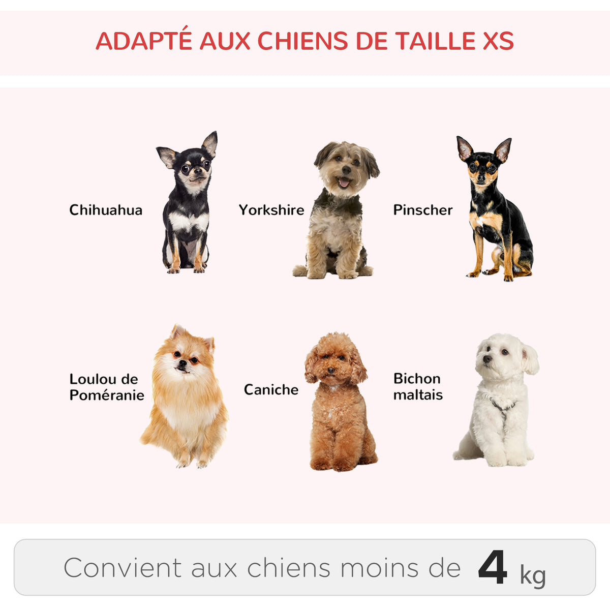 Sac de transport à roulettes pour chien 2 en 1 trolley chariot sac à dos pour chien chat avec poignée téléscopique, sacs de rangement, aérations, attache de sécurité, 42 x 25 x 55 cm, rouge