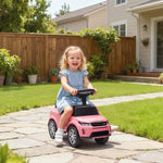 Porteur enfants voiture sous licence Land Rover, véhicule à pousser, klaxon, sons de moteur, rangement sous siège, rose