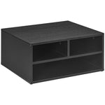 Organizador de escritorio aspecto negro con 3 compartimentos para suministros y soporte de impresora 47 x 40 x 22,5 cm