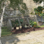 Mini Serre de Jardin Mini Serre Tunnel 270L x 90l x 90H cm Toit Pointu Acier PE Haute Densité 140 g/m² Anti-UV Fenêtres avec Zip Enroulables Blanc