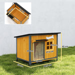 Niche pour chien extérieure résistante aux intempéries cabane pour chien avec plancher amovible