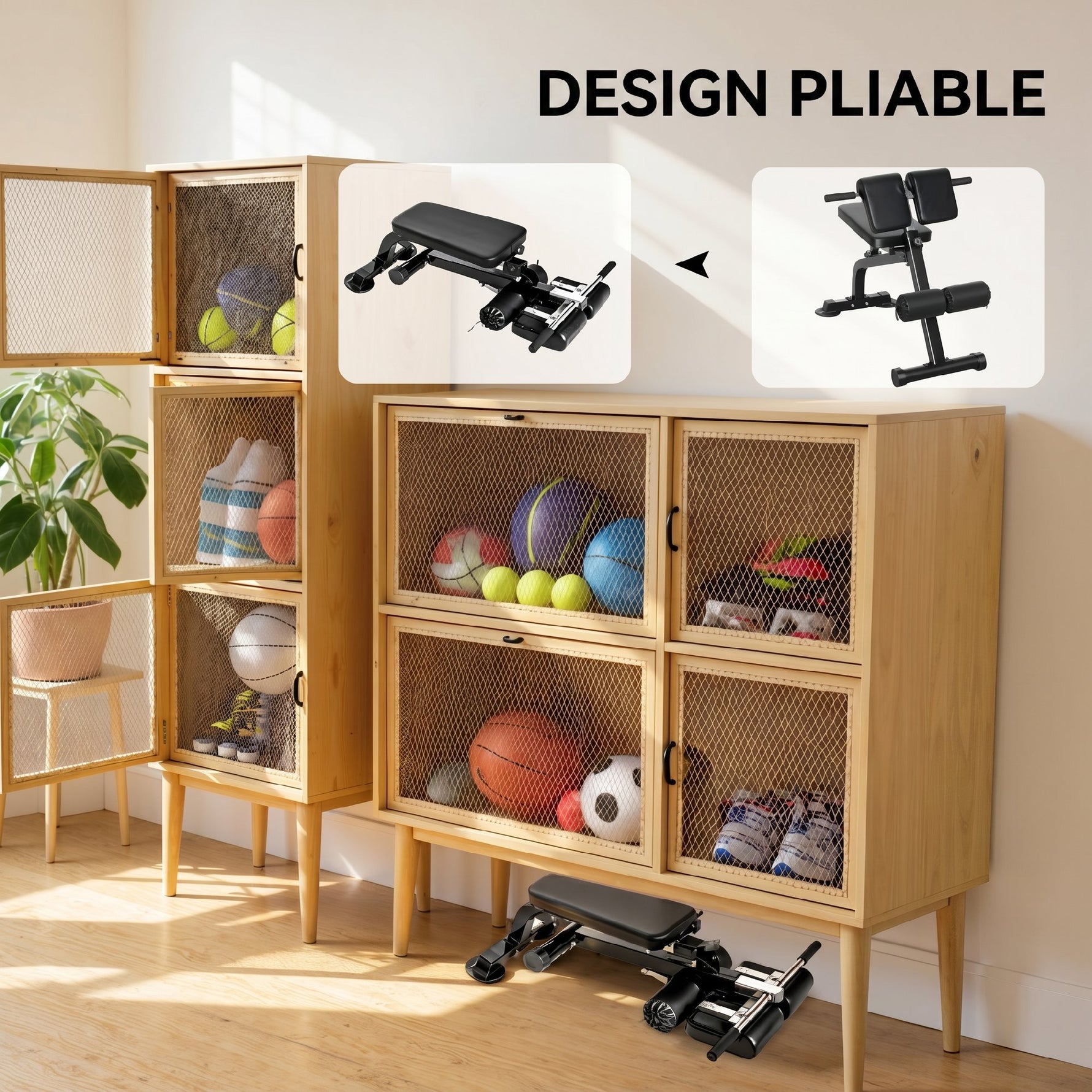Banc de Musculation Pliable avec Hauteur et Inclinaison Réglables pour Entraînement Dos Bras, 96,6x68x69-110cm, Noir