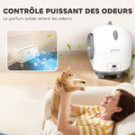 Bac à litière pour chat autonettoyant 80L, bac à litière automatique contrôle app, anti-pinch, 55,5 x 51 x 60 cm, blanc