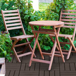 Caillebotis - Dalles terrasse - Lot de 9 - emboîtables, Installation très Simple - Petits Carreaux Composite Plastique Imitation Bois Chocolat