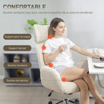 Chaise bureau ergonomique, fauteuil de bureau pivotant, hauteur réglable, appui-tête réglable, fonction bascule, gris