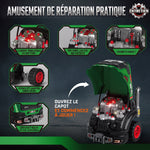 Giocattolo Motore di Camion per Bambini, Camion Meccanico, Volante con Effetto Nebbia, Suoni e Luci per 3-6 Anni, Verde