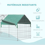 Omheining voor kleine dieren dierenkooi gegalvaniseerd metalen frame 4 grondpennen inbegrepen 220 x