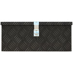 Cassetta portaoggetti - cassetta degli attrezzi in alluminio - chiusura a chiave in alluminio - dim. 50L x 15,5P x 20,5A cm