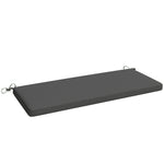 Coussin de banc, coussin pour Banc de Jardin extérieur intérieur housse amovible, 110 x 46 x 6,5 cm, gris foncé