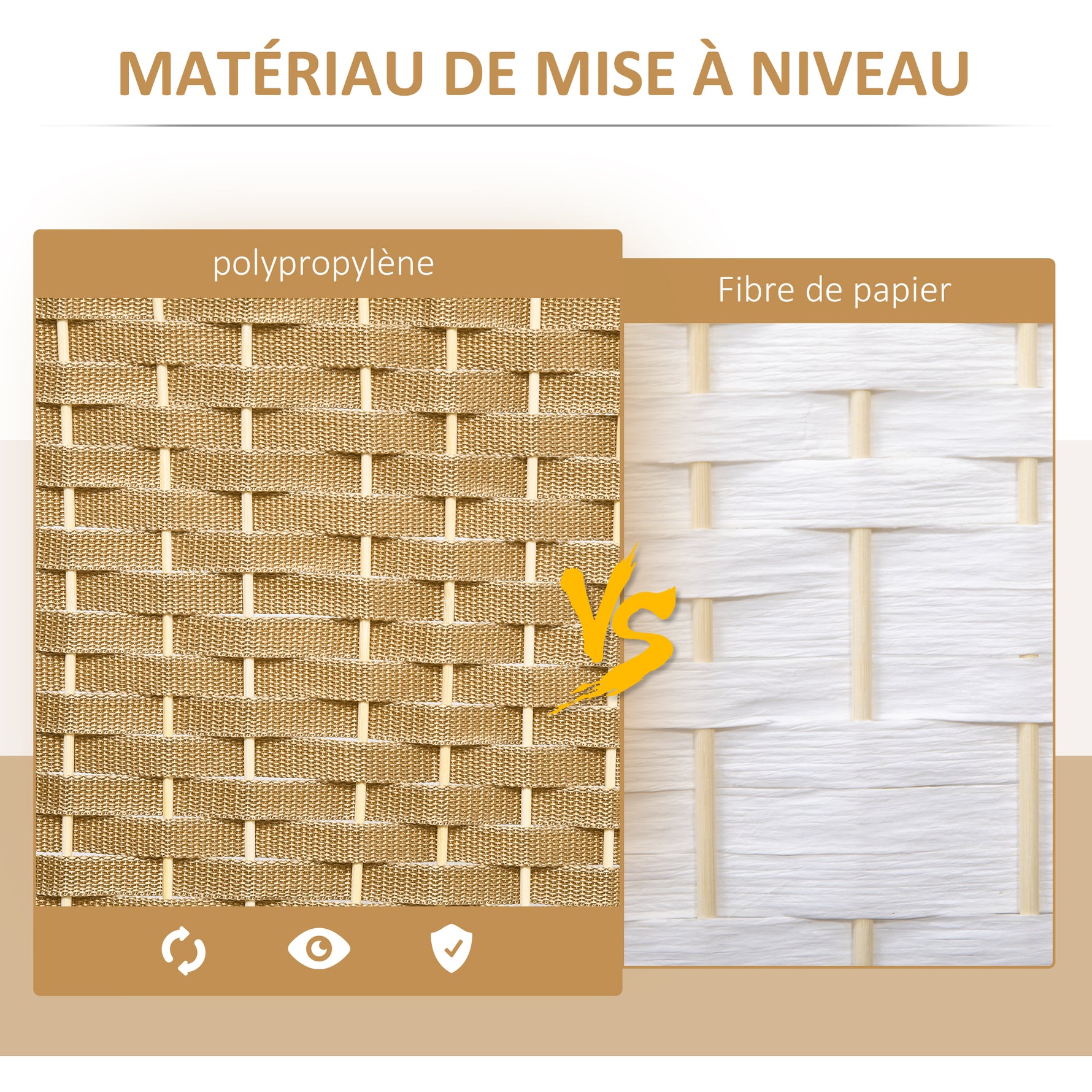 Paravent interieur en bois 8 panneaux 320 x 170 cm séparateur de pièce pliable pour salon, chambre à coucher, naturel