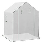 Bâche de remplacement pour serre de jardin 140 x 143 x 190 cm avec fenêtre et porte à fermeture éclair anti-UV