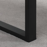 Table basse rectangulaire table de salon style industriel pied métal et plateau aspect bois 100 x 60 x 50 cm