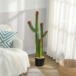 Plante artificielle intérieure 111 cm, arbre artificiel cactus en pot, pour maison, bureau, salon, chambre, vert