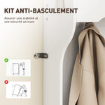 Porte-Manteau 4-en-1 avec Banc, Banc d'Entrée avec 12 Compartiments à Chaussures, 6 Crochets et Étagère Ouverte, Blanc