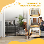 Barrière de sécurité barrière pour animal domestique longueur réglable dim. 145L x 76H cm noir-6