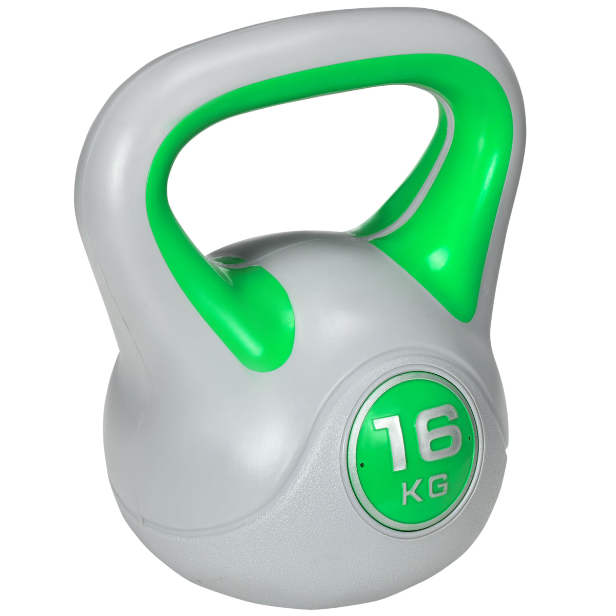 Kettlebell 16 kg, Haltère avec Poignée Ergonomique, Haltère à Boule, Musculation, Entraînement, 27 x 17 x 31 cm, Vert