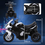 Moto électrique enfants sous licence BMW S1000 RR, 3 roues, 6V et 2,5 Km/h, voiture électrique enfants avec effets lumineux et sonores, moto enfant, charge max. 20 kg, noir
