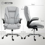 Fauteuil de bureau, chaise bureau ergonomique, hauteur réglable, accoudoirs relevables, 70 x 70 x 114-122 cm, gris