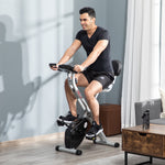 Vélo d'Appartement Pliable Magnétique Cardio-training - Sport Maison avec 8 Niveaux de Résistance et Roulettes - Silencieux Home Trainer avec Capteur de Pouls pour Fitness Homme et Femme, Noir