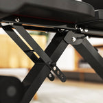 Klappbare Hantelbank, verstellbare Trainingsbank für das Ganzkörpertraining, 82 x 35 x 42,5-107 cm, Stahl, schwarz