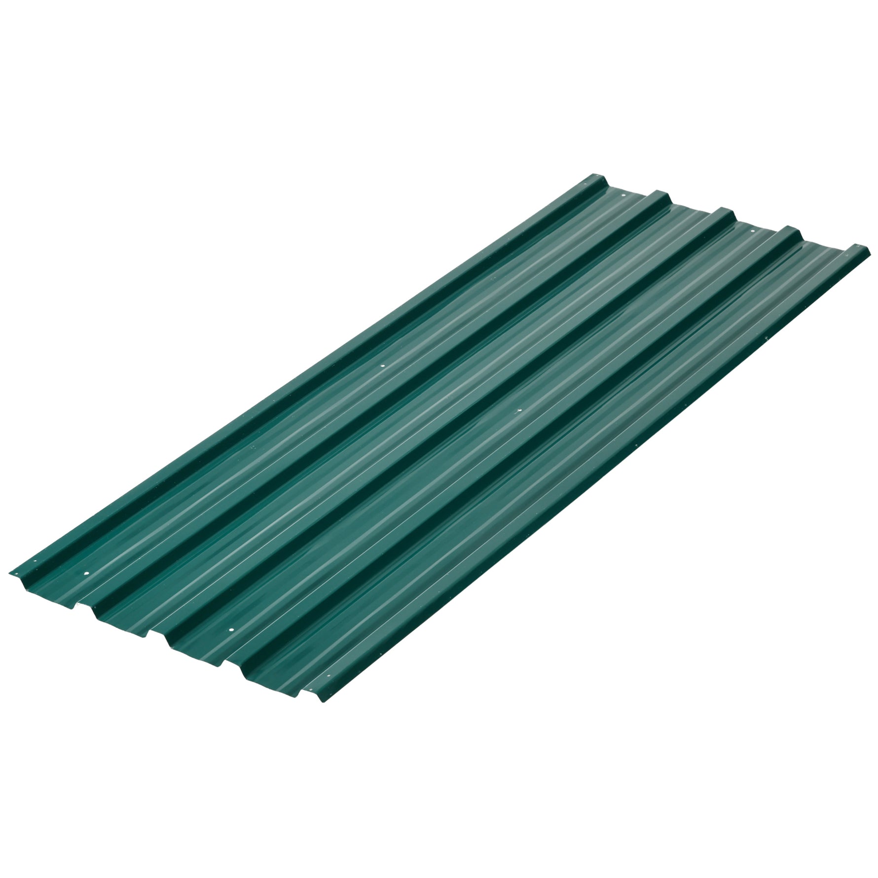 Lot de 12 panneaux en acier galvanisé Résistant aux Intempéries, vert, dim. d'un panneau 129L x 45l cm