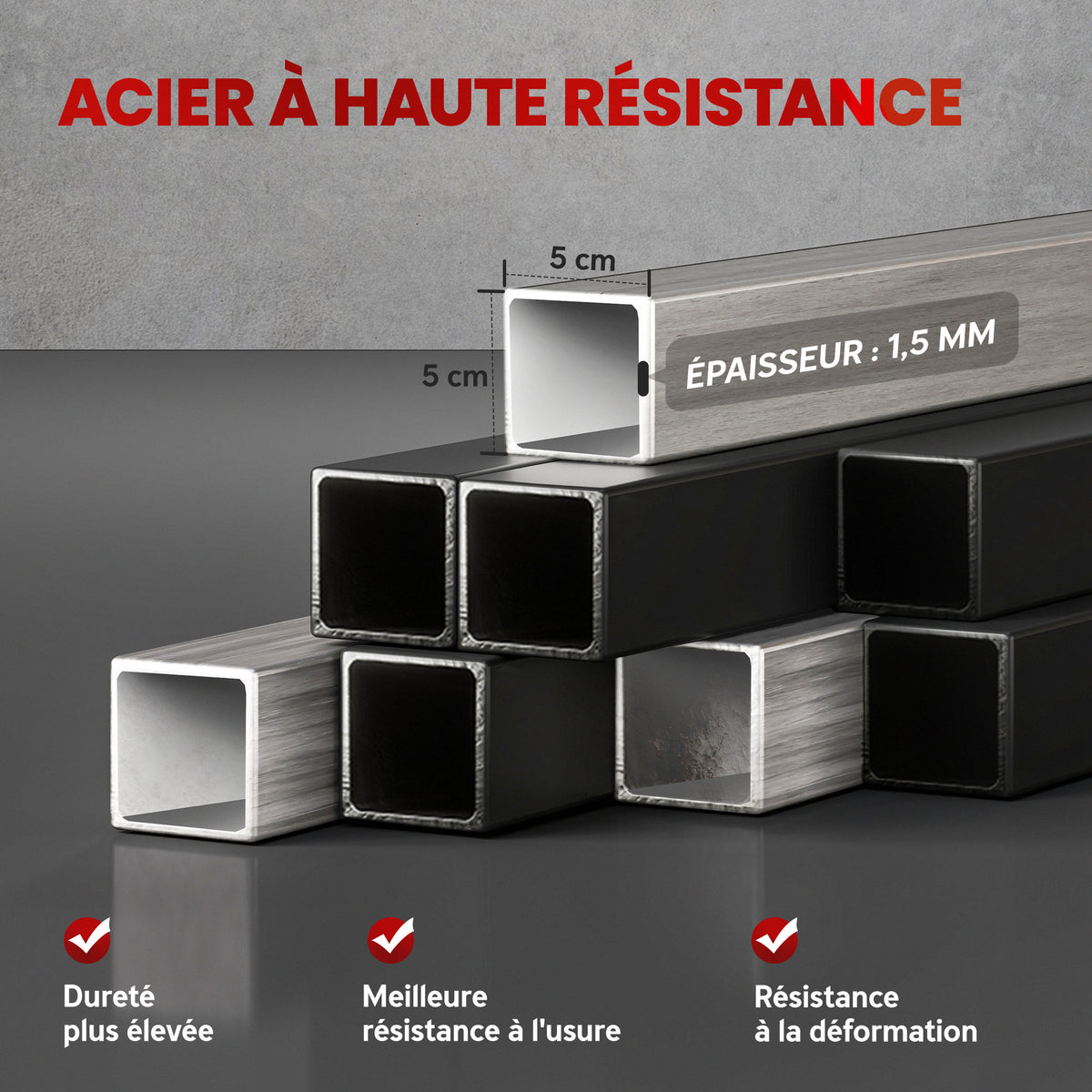 Appareil de musculation double poulie vis à vis crossover, charge libre avec haltère 2 x 50kg dim. 245L x 85l x 207H cm