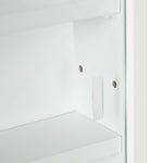 Vitrine murale pour objets de collection 4 étagère réglables en hauteur et 2 portes coulissantes 80 x 9,5 x 60 cm blanc