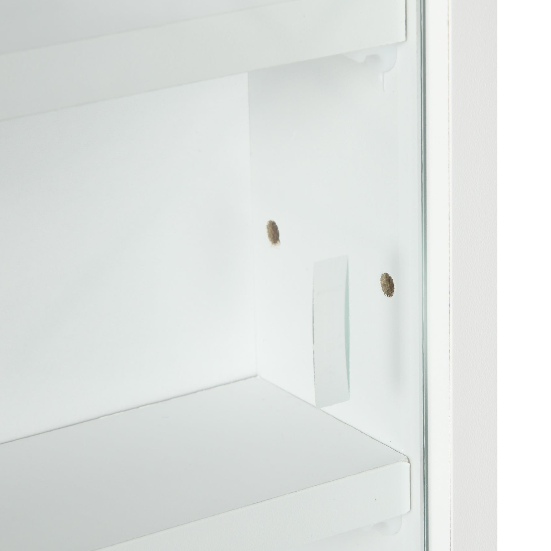 Vitrine murale pour objets de collection 4 étagère réglables en hauteur et 2 portes coulissantes 80 x 9,5 x 60 cm blanc