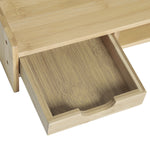 Monitorständer, Laptop-TV-Sockel, Desktop-Organizer mit Schublade aus Bambus