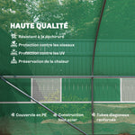 Serre de jardin tunnel grande taille avec bâche PE cadre en acier porte enroulable et 12 fenêtres 8 x 3 x 2 m vert