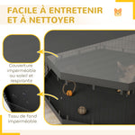 Parc pour chien enclos chien intérieur 8 panneaux pliables avec porte pour chiots acier 61l x 61H cm noir