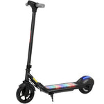 Trottinette électrique enfants 6-14 ans, écran LED, lumières RGB, pneus 6,5'', vitesse 10 km/h, démarrage au kick, noir