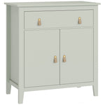 Buffet salon, meuble de rangement avec tiroir, double porte, étagère réglable, 80 x 40 x 90 cm, vert clair