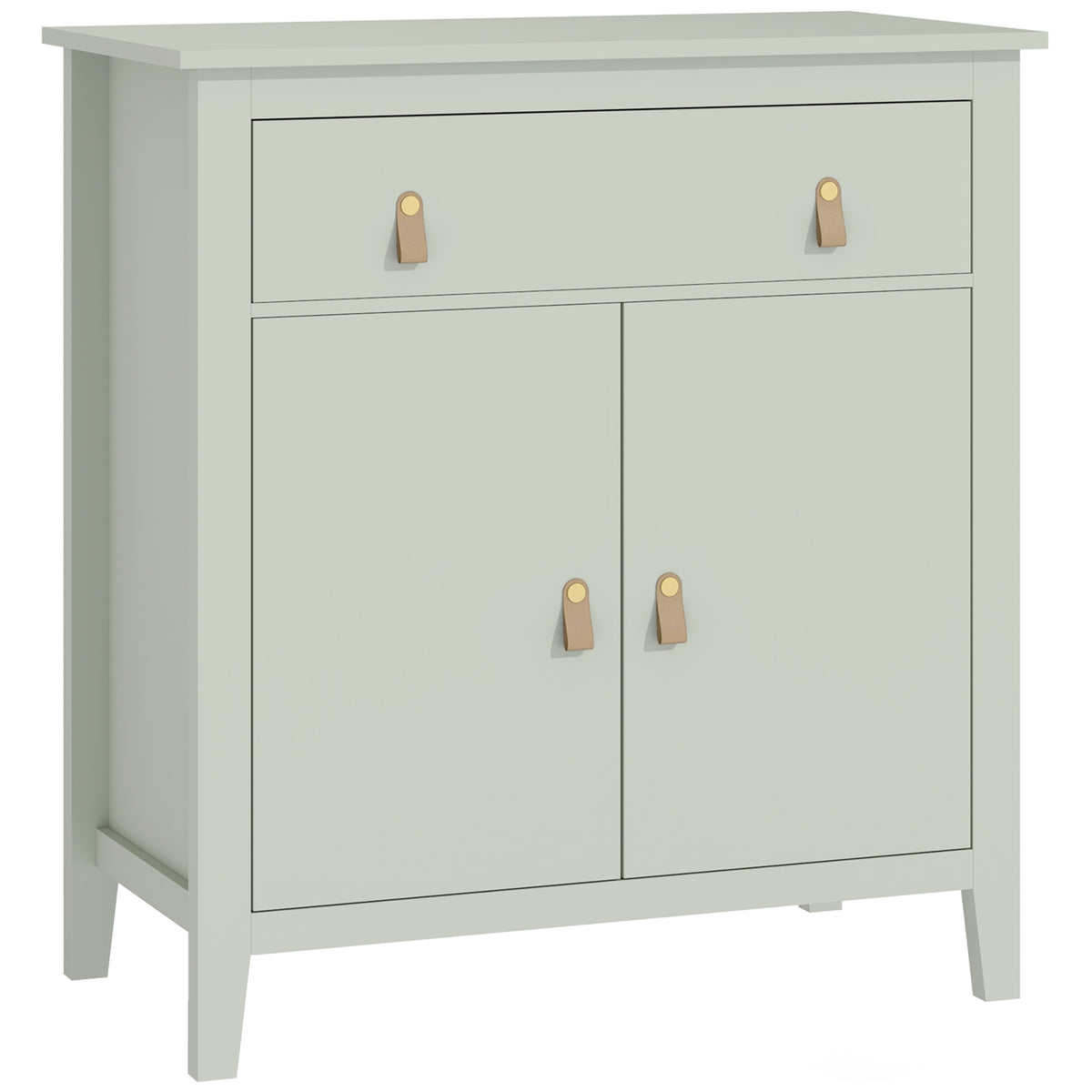 Buffet salon, meuble de rangement avec tiroir, double porte, étagère réglable, 80 x 40 x 90 cm, vert clair