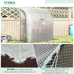 Serre de jardin PE avec étagères 3 niveaux, serre de balcon, bâche renforcée 140 g/m², châssis en acier blanc