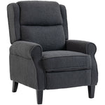 Fauteuil relax inclinable en polaire Teddy, fauteuil de relaxation avec repose-pieds extensible, assise rembourrée, gris