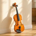 Violon 4/4 ensemble de violon en bois massif pour adultes et débutants avec étui léger et portable 60 x 21 cm marron
